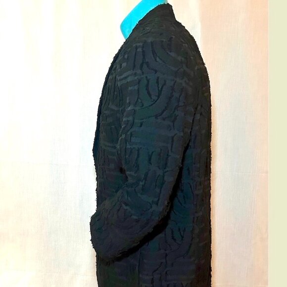 ISSEY MIYAKE MEN, "Final Markdown" Black Jacket Blazer, 2 Buttons, Size 4 - L - Picture 2 of 9